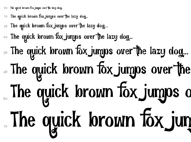 Fun in the Jungle font waterfall